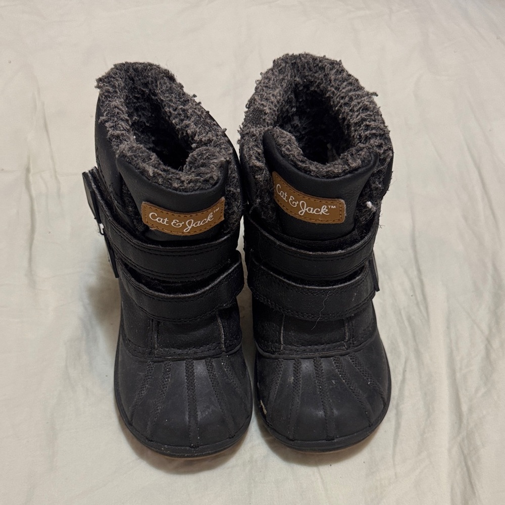 Cat & Jack Toddler Denver Winter Snow Boots Black size 7 Target Toddler Shoes